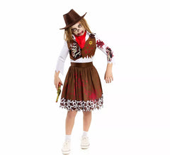 Fato de Cowgirl Zumbi para Meninas