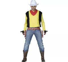 Fato de cowboy amarelo para homem