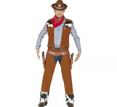 Fato de cowboy com colete para homem