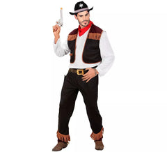Fato de cowboy com colete para homem
