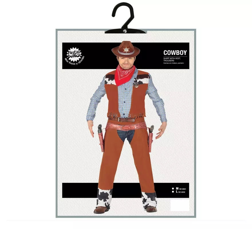 Translation missing: pt-PT.Disfraz de Vaquero con Chaleco para hombre