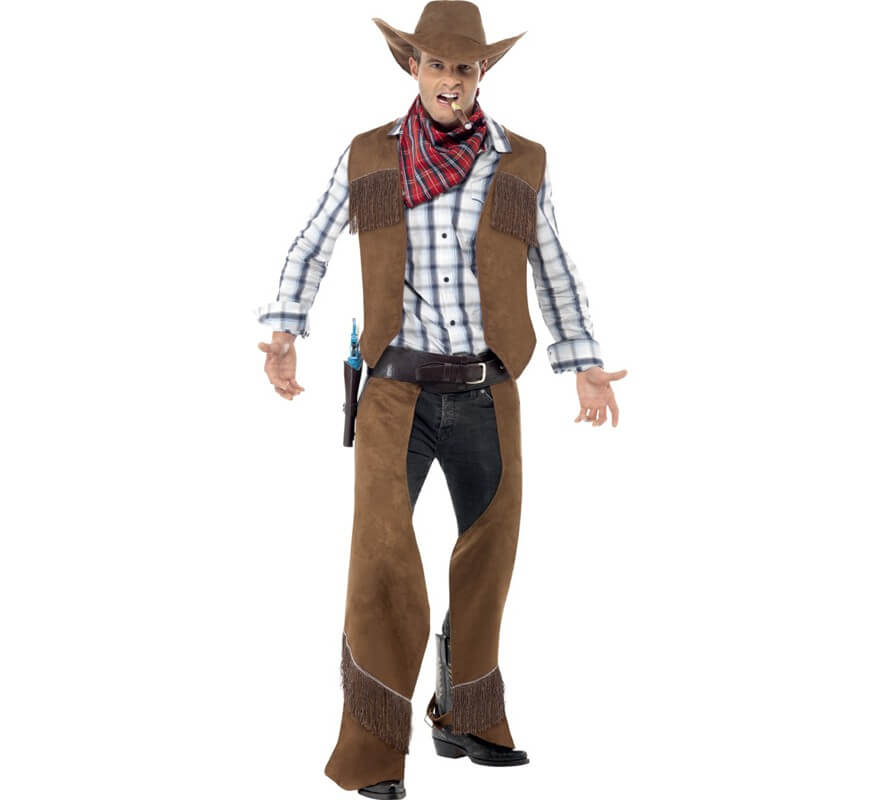 Translation missing: pt-PT.Disfraz de Vaquero con Flecos para hombre