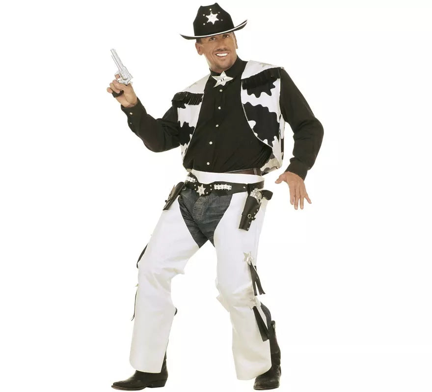 Translation missing: pt-PT.Disfraz de Vaquero de Rodeo blanco para hombre