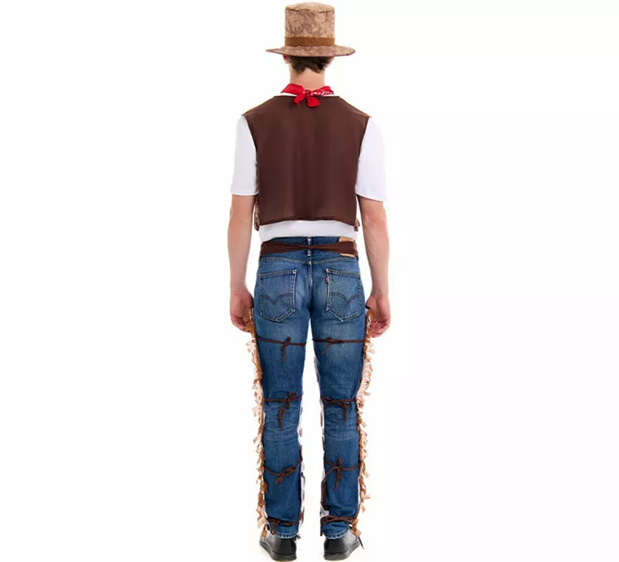 Translation missing: pt-PT.Disfraz de Vaquero Oeste con Zahones para hombre