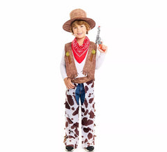 Fato de cowboy ocidental com polainas para criança