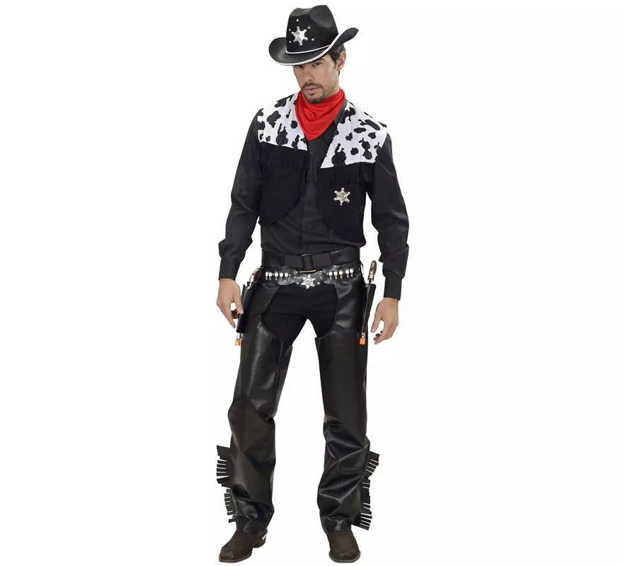 Translation missing: pt-PT.Disfraz de Vaquero Rodeo negro para hombre