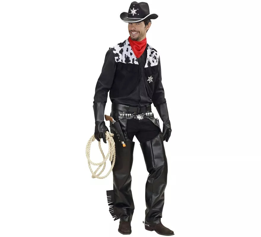 Translation missing: pt-PT.Disfraz de Vaquero Rodeo negro para hombre