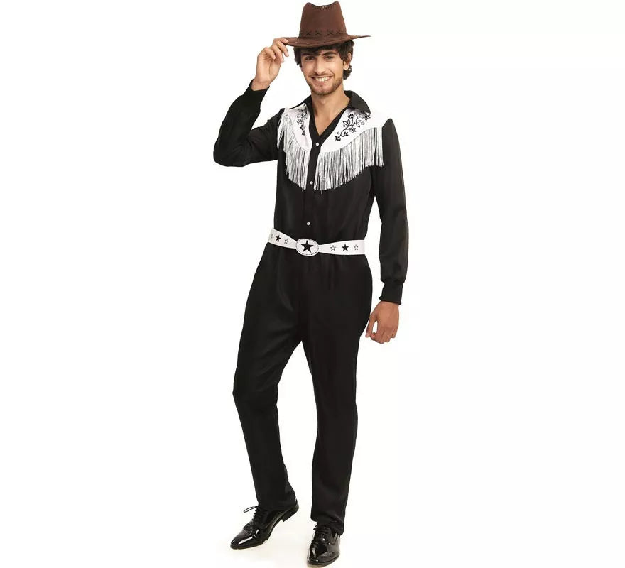 Translation missing: pt-PT.Disfraz de Vaquero Viejo Oeste blanco y negro para hombre
