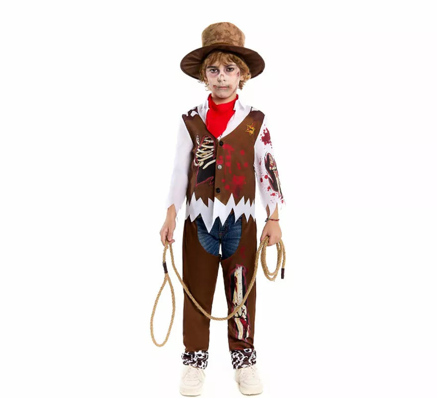 Translation missing: pt-PT.Disfraz de Vaquero Zombie para niño