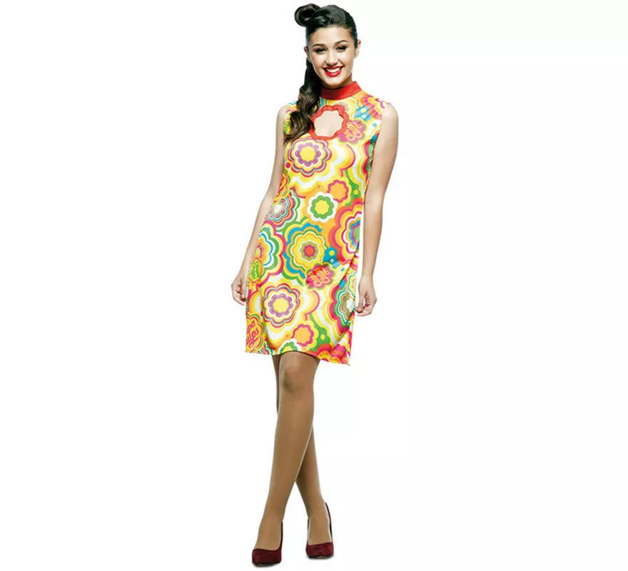 Translation missing: pt-PT.Disfraz de Vestido Chupa Chups Chica Yé-Yé para mujer