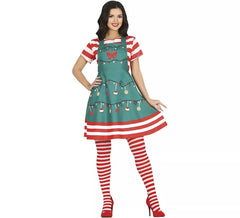 Traje de Natal feminino com enfeites