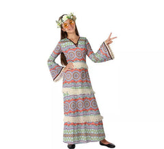 Fato vestido com estampa hippie feminina