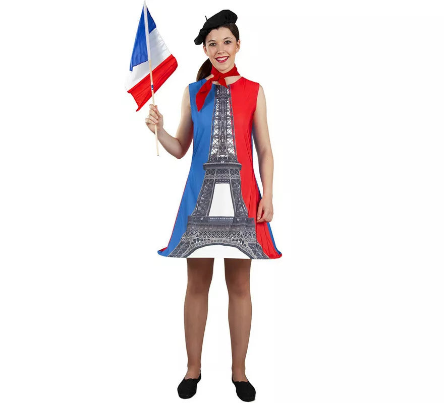 Translation missing: pt-PT.Disfraz de Vestido París Torre Eiffel para mujer