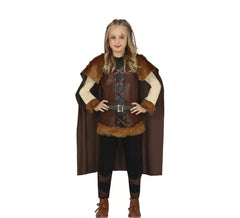 Traje marrom viking para menina
