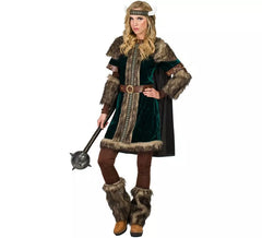 Fato de viking verde para mulher