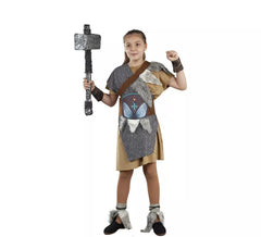 Fato de viking cinza para menina