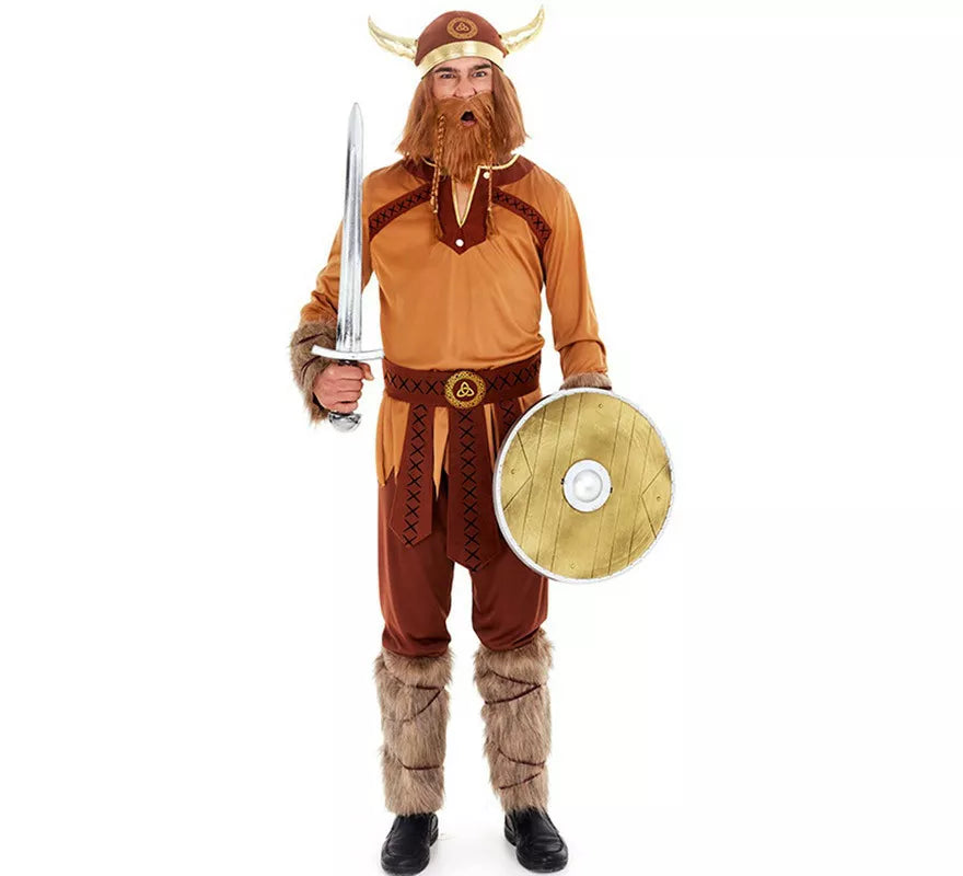 Translation missing: pt-PT.Disfraz de Vikingo Marrón Guerrero para hombre
