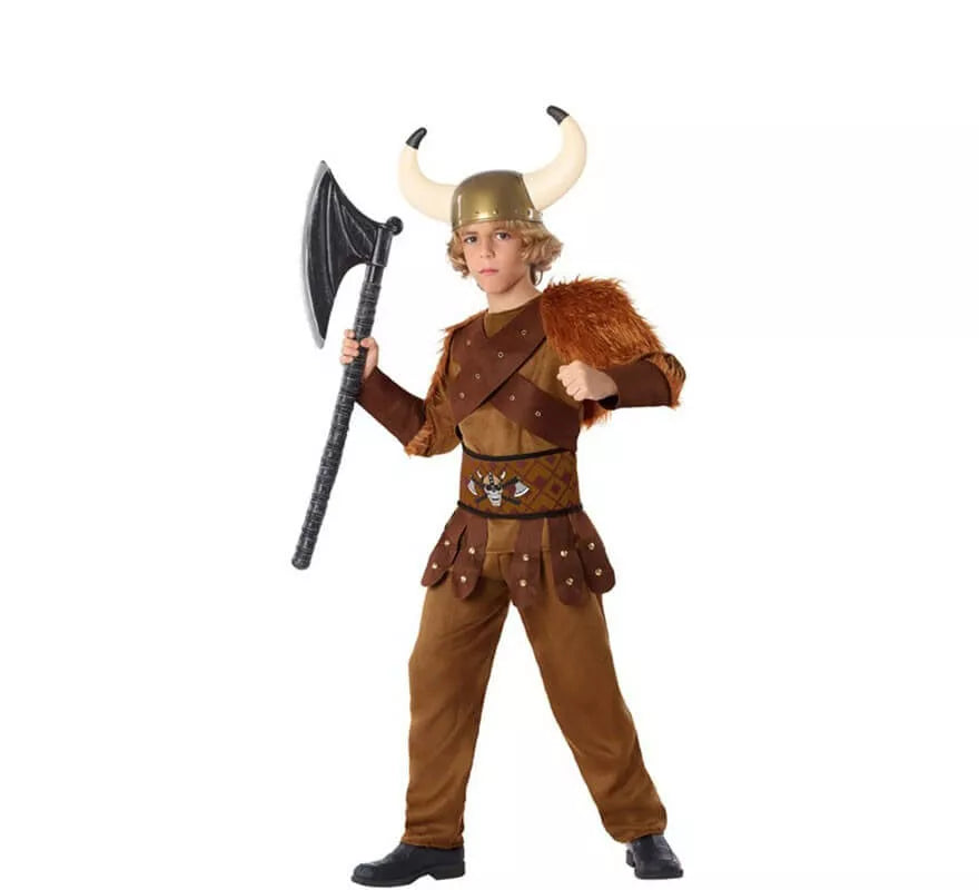 Translation missing: pt-PT.Disfraz de Vikingo Marrón para niño