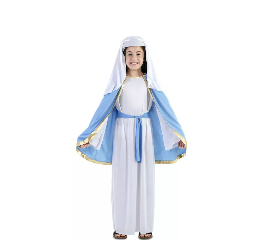Translation missing: pt-PT.Disfraz de Virgen María con capa para niña