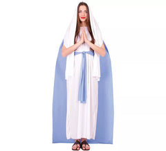 Fato de Virgem Maria com túnica e véu para mulher