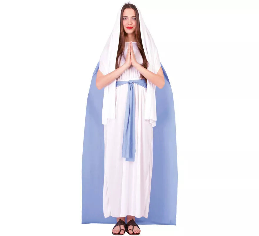 Translation missing: pt-PT.Disfraz de Virgen María con túnica y velo para mujer