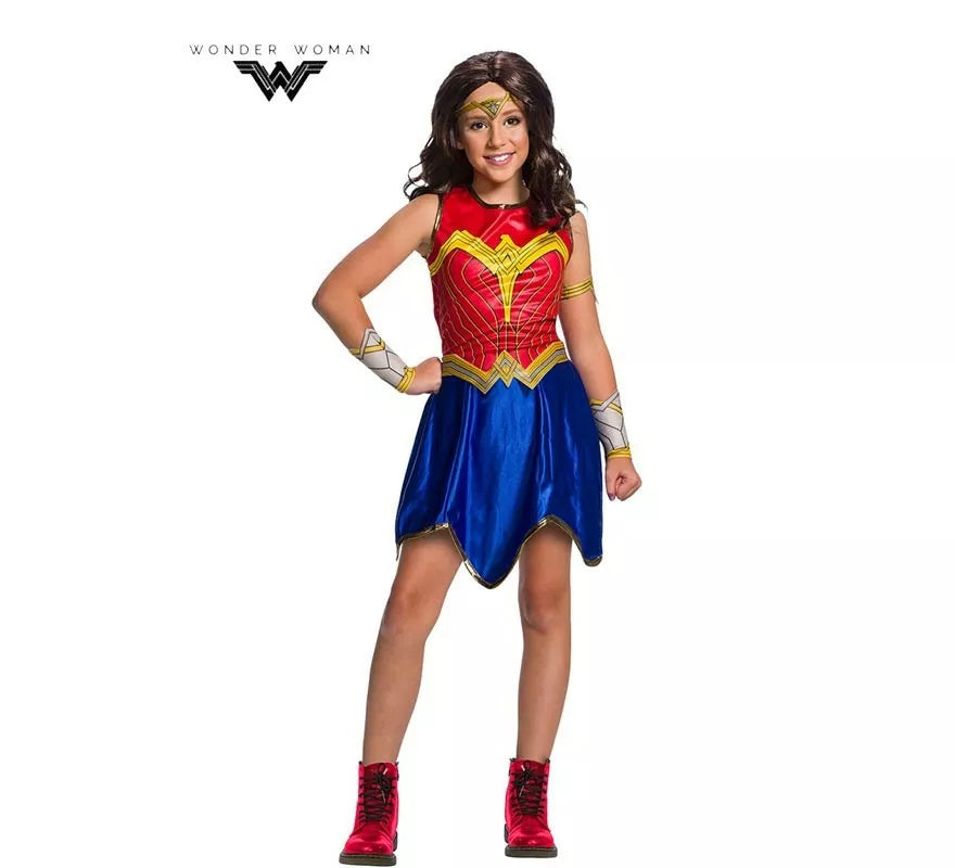 Translation missing: pt-PT.Disfraz de Wonder Woman Dc clásica con diadema para niña