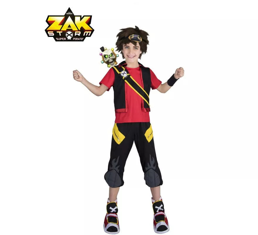 Translation missing: pt-PT.Disfraz de Zak Storm con peluca y espada para niño