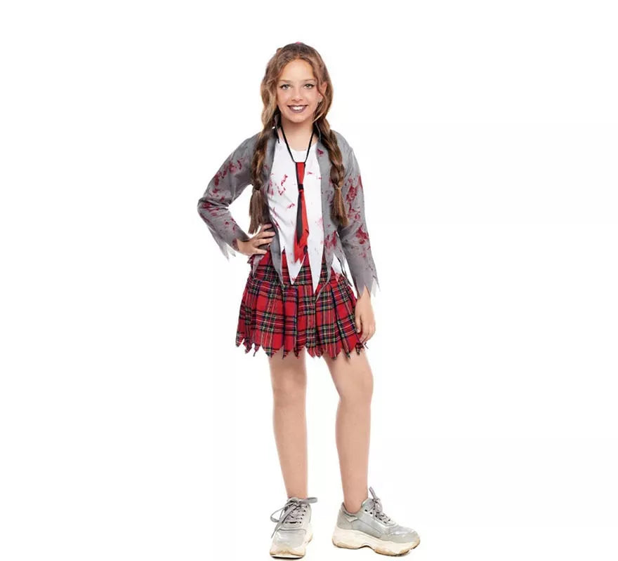 Translation missing: pt-PT.Disfraz de Zombie Colegiala para niña