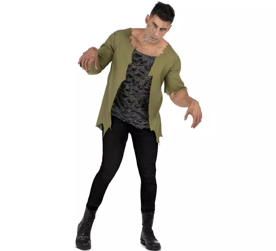 Translation missing: pt-PT.Disfraz de Zombie verde infectado para hombre