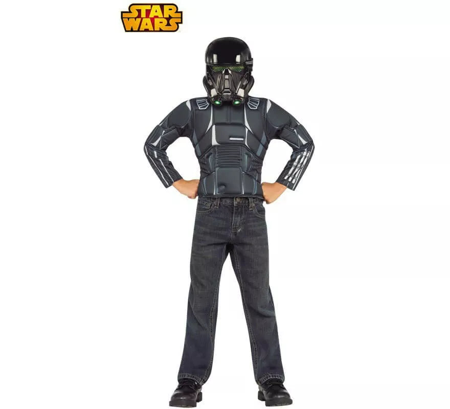 Translation missing: pt-PT.Disfraz Death Trooper Negro de Star Wars con máscara para niño en caja