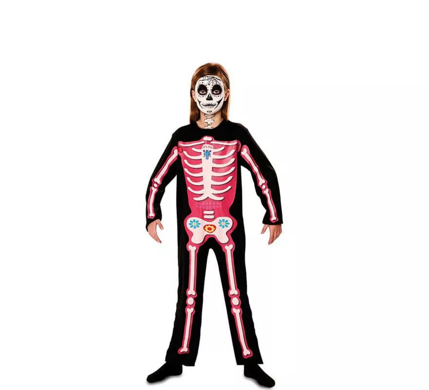 Translation missing: pt-PT.Disfraz del Día de los Muertos Rosa para niña