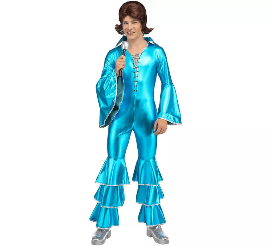 Translation missing: pt-PT.Disfraz Disco Azul Turquesa para hombre