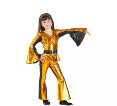 Fato de Disco Dourado para menina