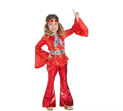 Fato de Disco Vermelho para menina