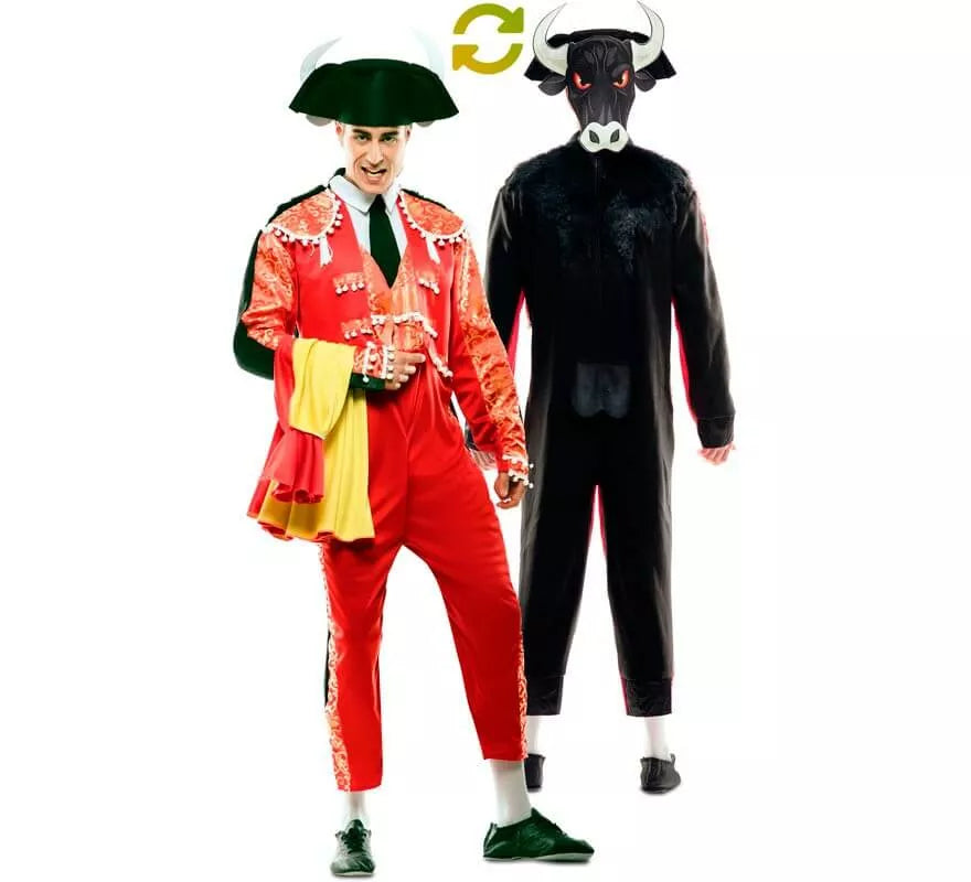 Translation missing: pt-PT.Disfraz Doble de Torero y Toro para hombre