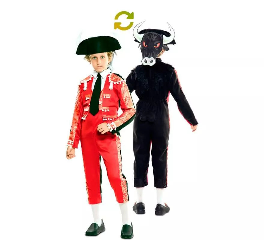 Translation missing: pt-PT.Disfraz Doble de Torero y Toro para niño