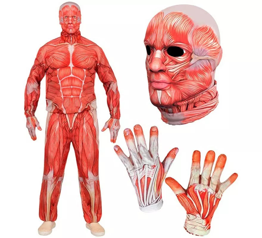 Translation missing: pt-PT.Disfraz Express de Anatómico con Músculos para hombre