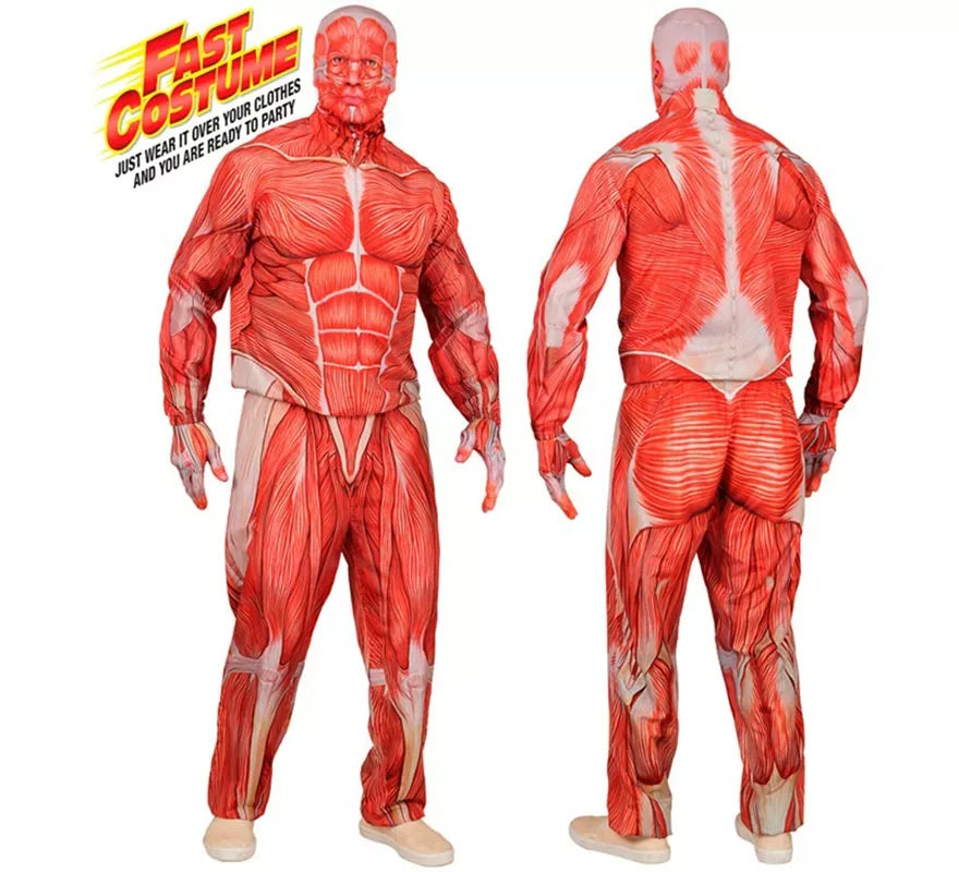 Translation missing: pt-PT.Disfraz Express de Anatómico con Músculos para hombre