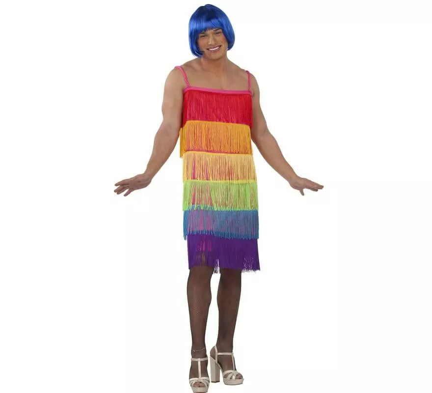 Translation missing: pt-PT.Disfraz Flapper con Flecos Orgullo LGBT para hombre