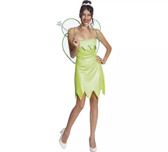 Traje verde fada mulher