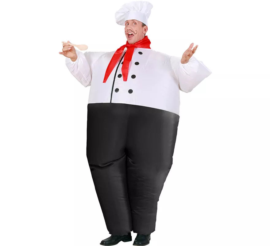 Translation missing: pt-PT.Disfraz Hinchable de Chef Gigante para adulto