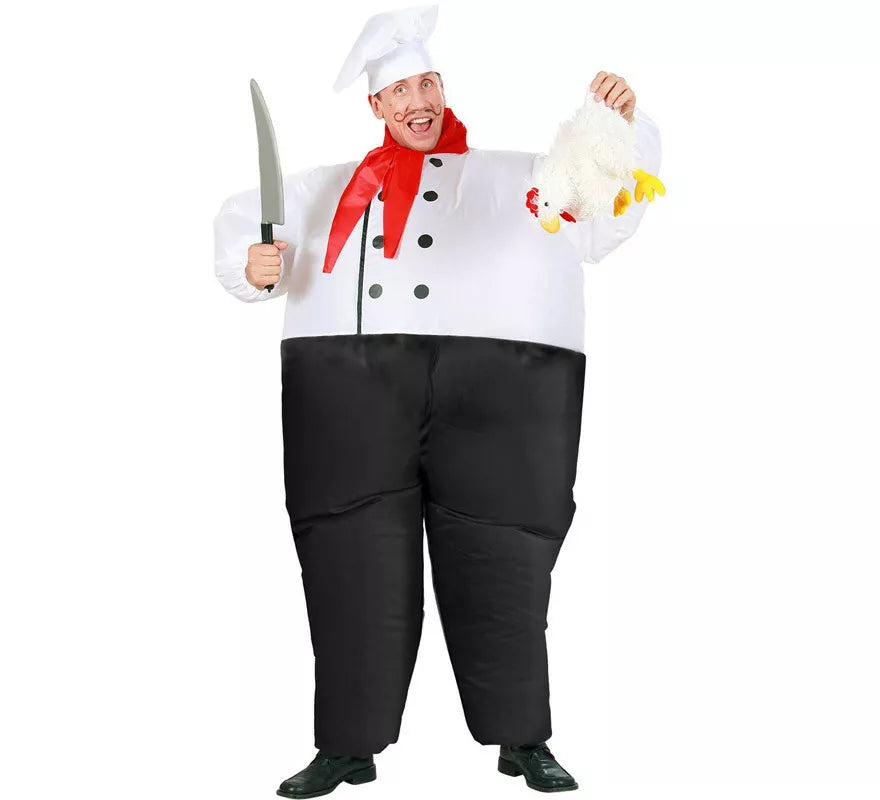 Translation missing: pt-PT.Disfraz Hinchable de Chef Gigante para adulto