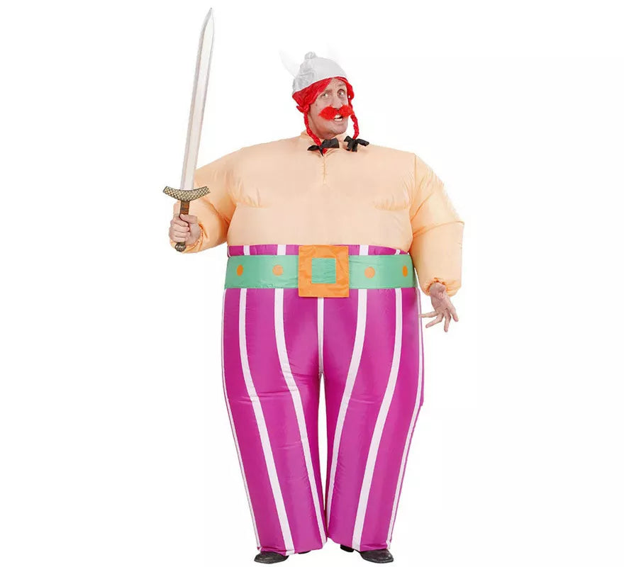 Translation missing: pt-PT.Disfraz Hinchable de Vikingo Galo de Dibujos animados para adulto