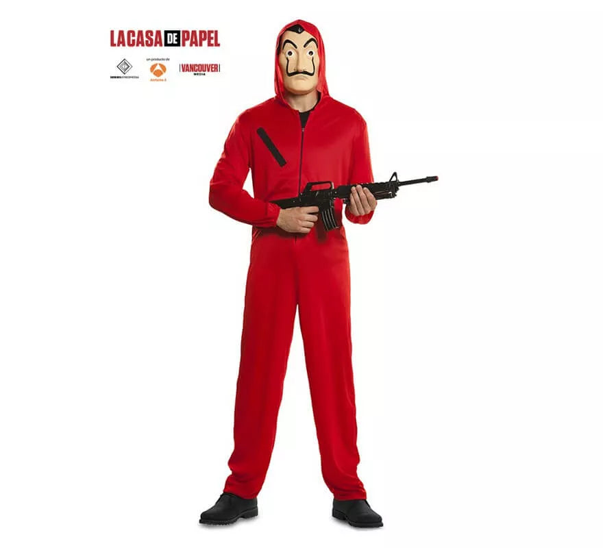 Translation missing: pt-PT.Disfraz La casa de Papel con máscara para adultos
