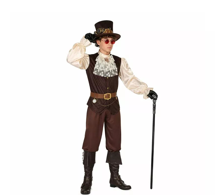 Disfraz Marrón Steampunk para hombre