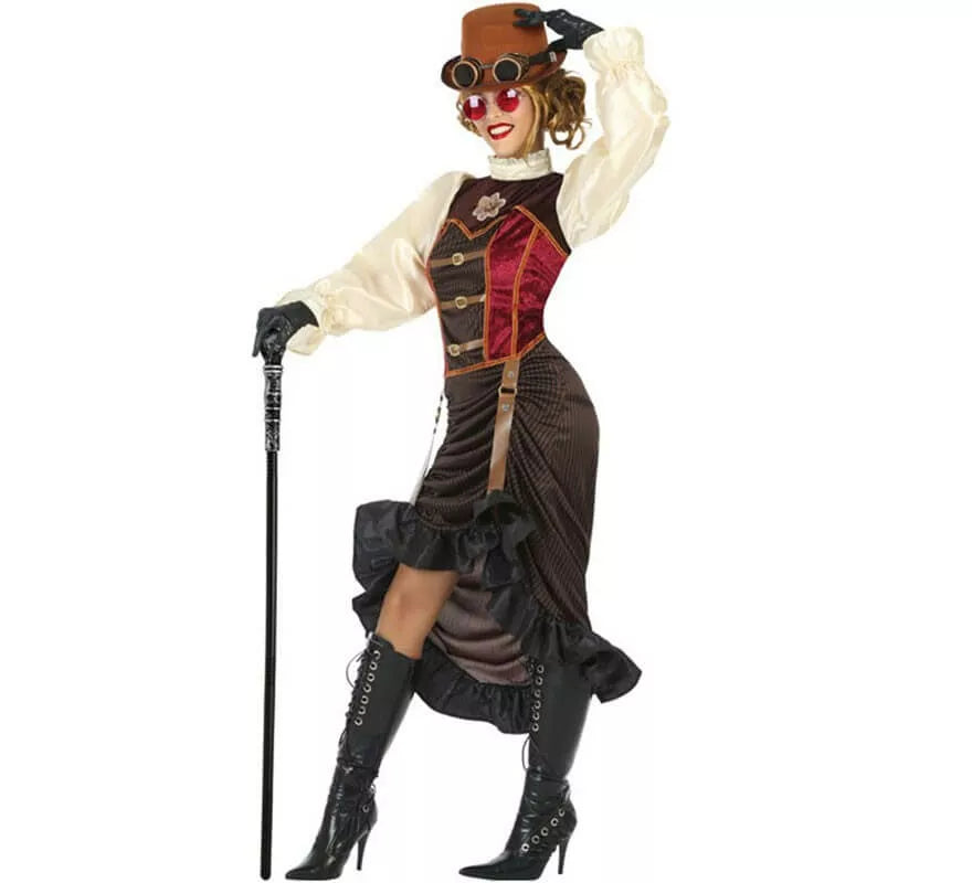 Translation missing: pt-PT.Disfraz Marrón Steampunk para mujer