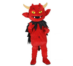 Fato de mascote demoníaco impertinente para adultos