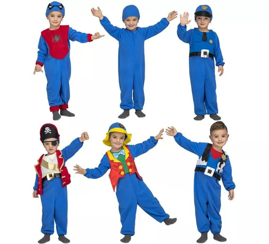 Translation missing: pt-PT.Disfraz Múltiple Azul 6 en 1 para niños y bebé