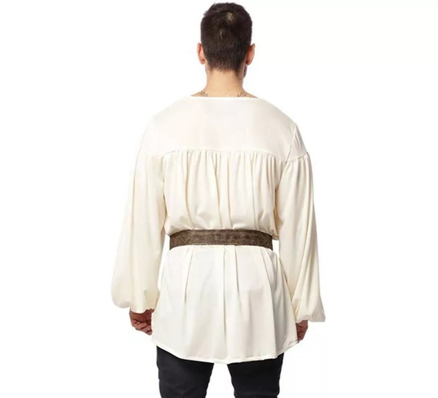 Translation missing: pt-PT.Disfraz o Camisa Medieval con cinturón para hombre