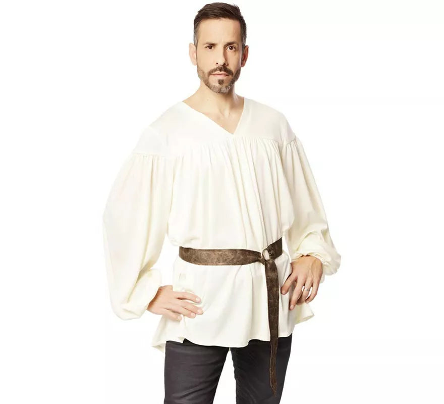 Translation missing: pt-PT.Disfraz o Camisa Medieval con cinturón para hombre